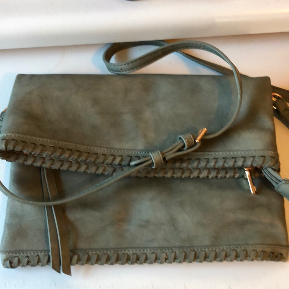 NWOT Sage fold over Crossbody bag